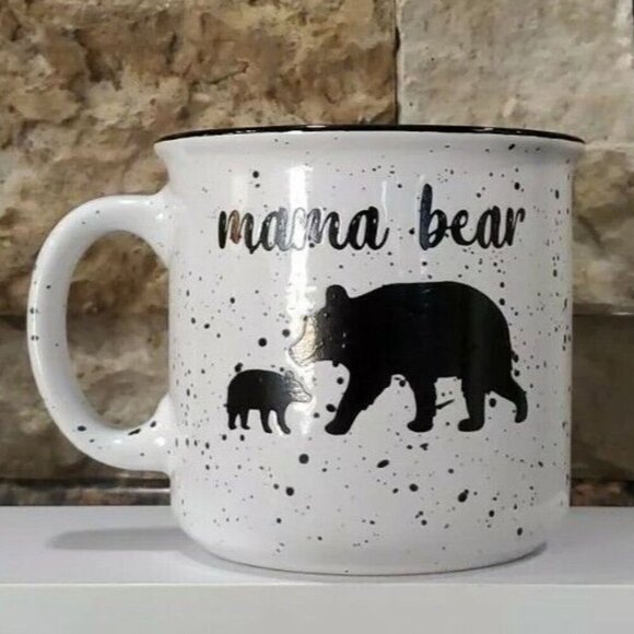 Mama bear Coffee Mug, Hot Cocoa, Hot Tea Mommy Bear and Cub - Picture 1 of 6